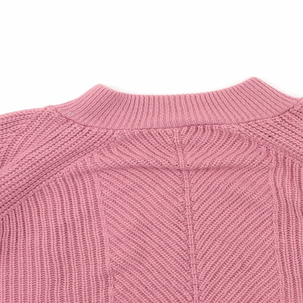 Select Womens Pink  Knit Pullover Jumper Size M