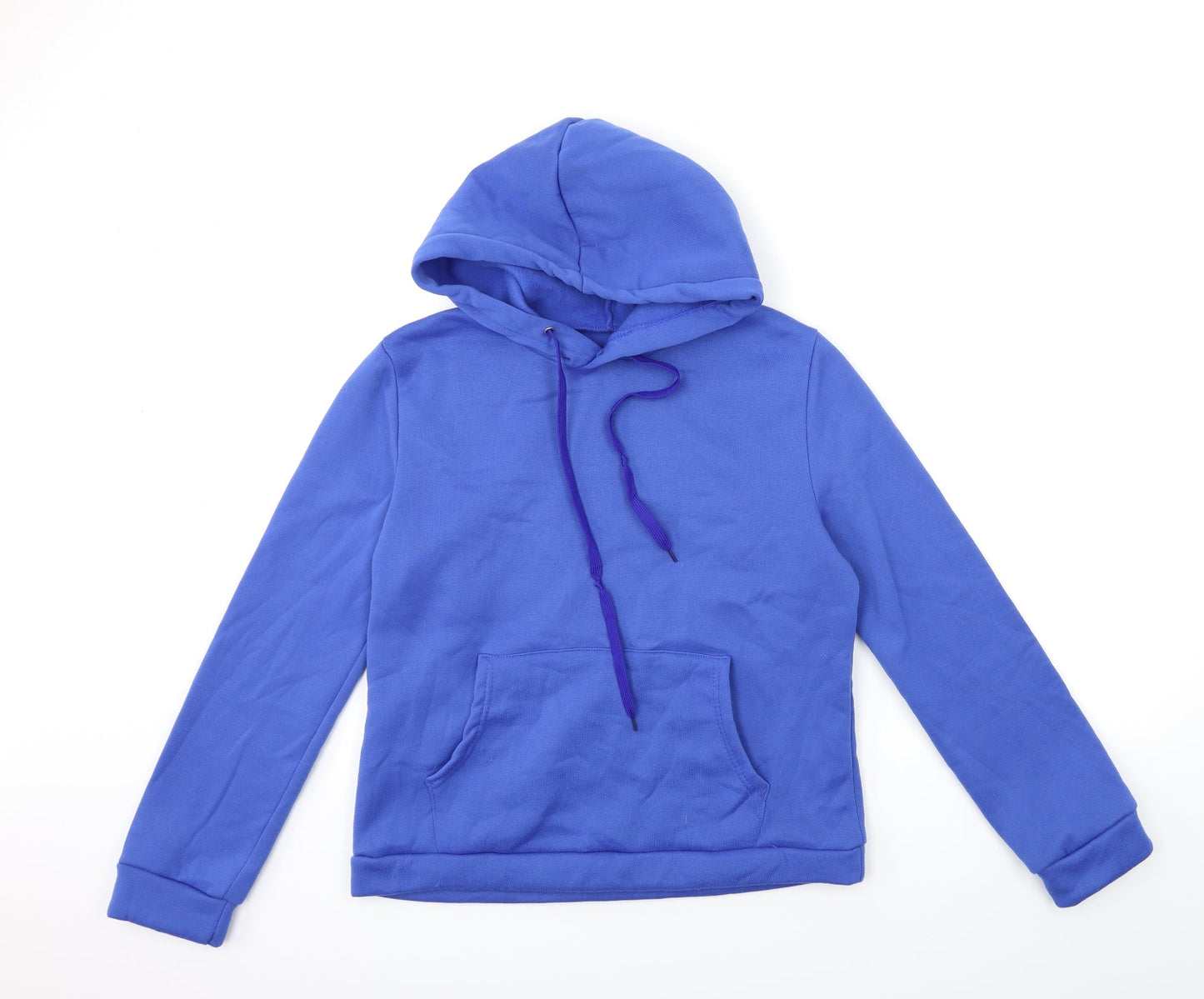 Mens UK Size M Preworn Blue Pullover Hoodie