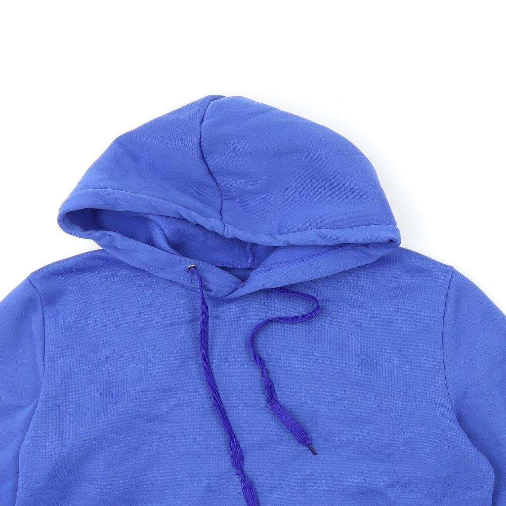 Mens UK Size M Preworn Blue Pullover Hoodie