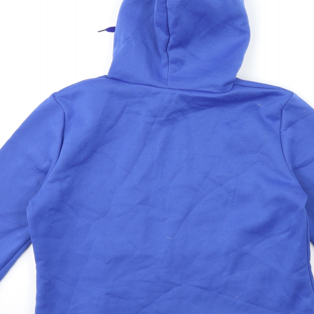 Mens UK Size M Preworn Blue Pullover Hoodie