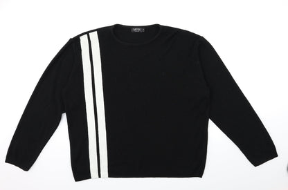 Boohoo Mens Red  Knit Pullover Jumper Size L