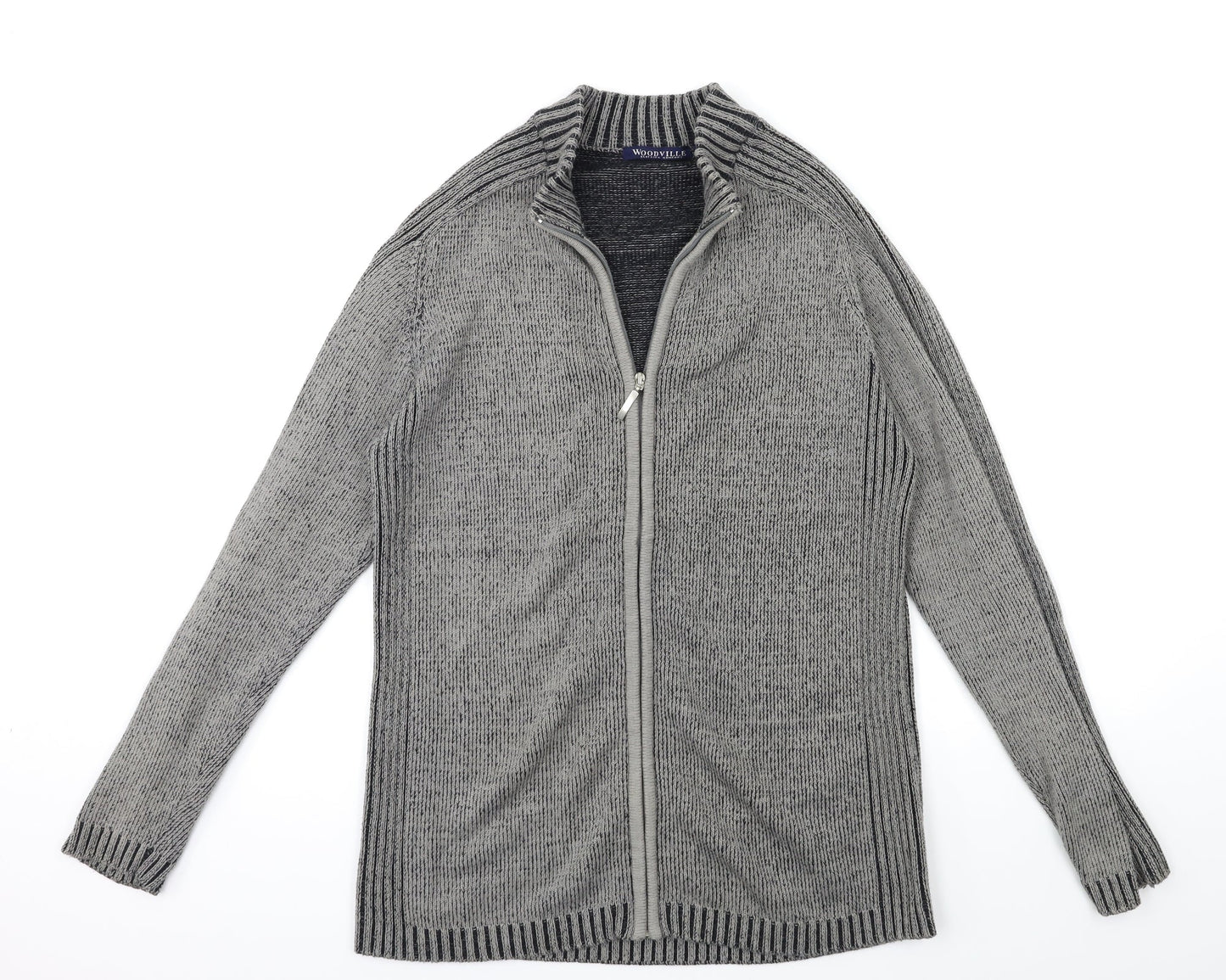 Woodville Mens Grey   Cardigan Jumper Size M