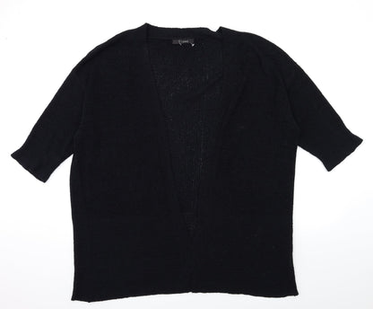 Evans Womens Black  Knit Cardigan Jumper Size 14