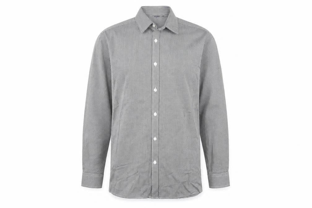 Mens UK Size S Premier Black  Button-Up Long Sleeve Casual Shirt