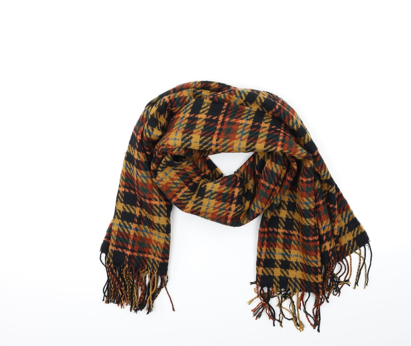 Preworn Womens Black Geometric   Scarf