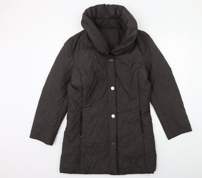 Womens UK Size 10 Preworn Grey Overcoat