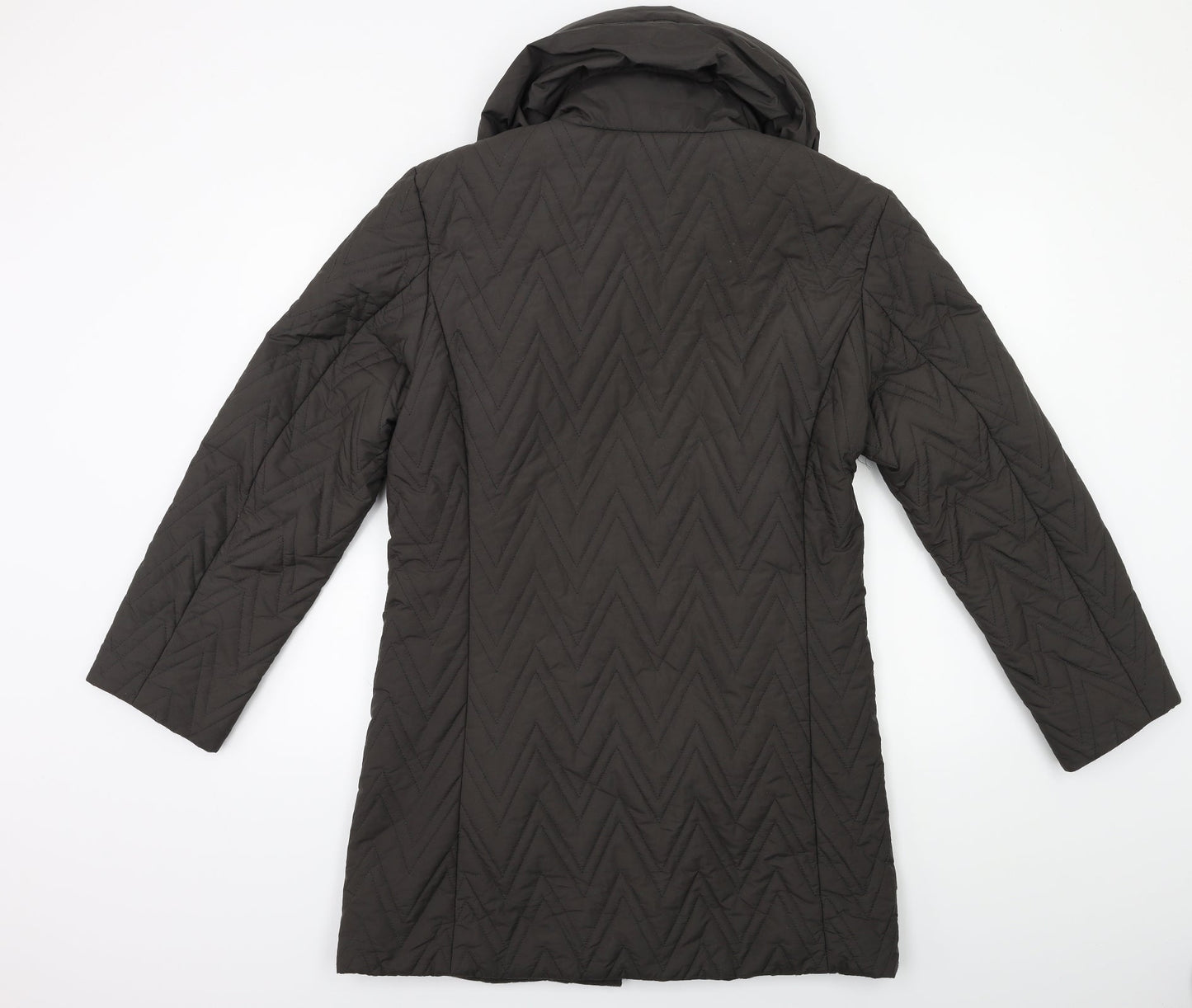 Womens UK Size 10 Preworn Grey Overcoat
