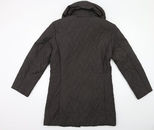 Womens UK Size 10 Preworn Grey Overcoat
