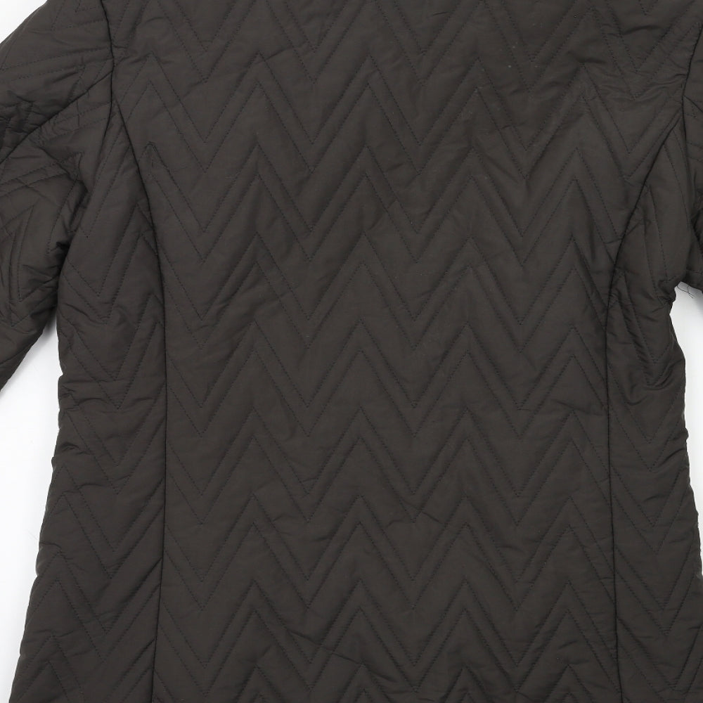 Womens UK Size 10 Preworn Grey Overcoat