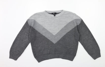 New Look Girls Grey  Knit Pullover Jumper Size 14 Years