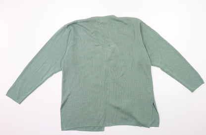 Akal Womens Green  Knit Cardigan Jumper Size S