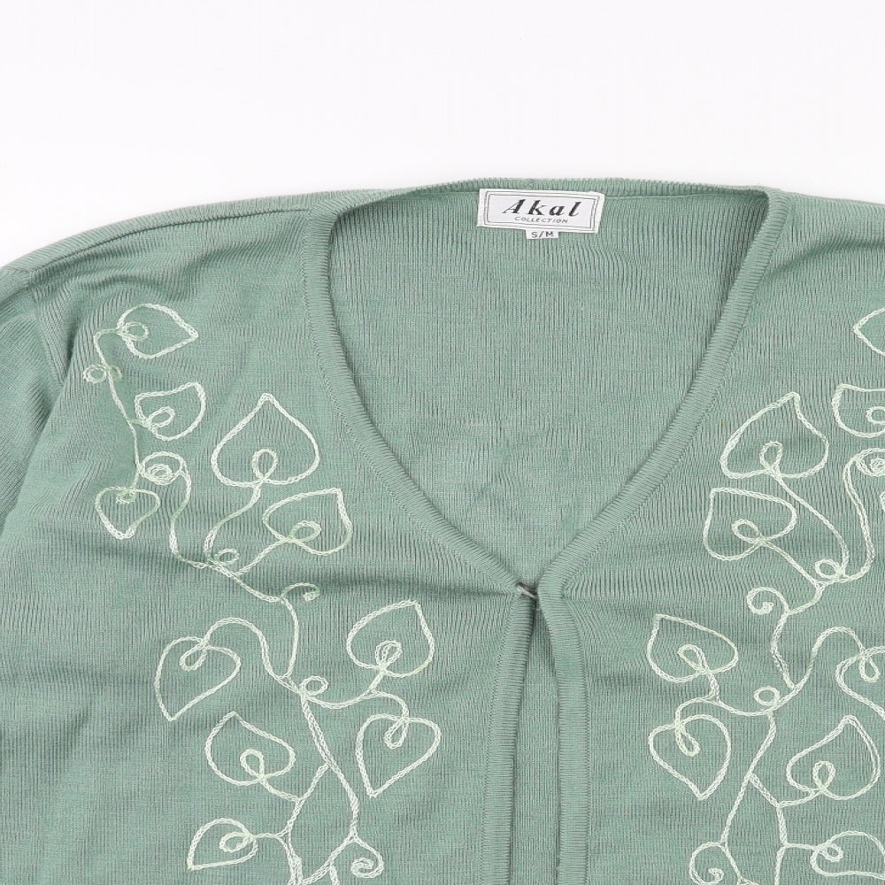 Akal Womens Green  Knit Cardigan Jumper Size S