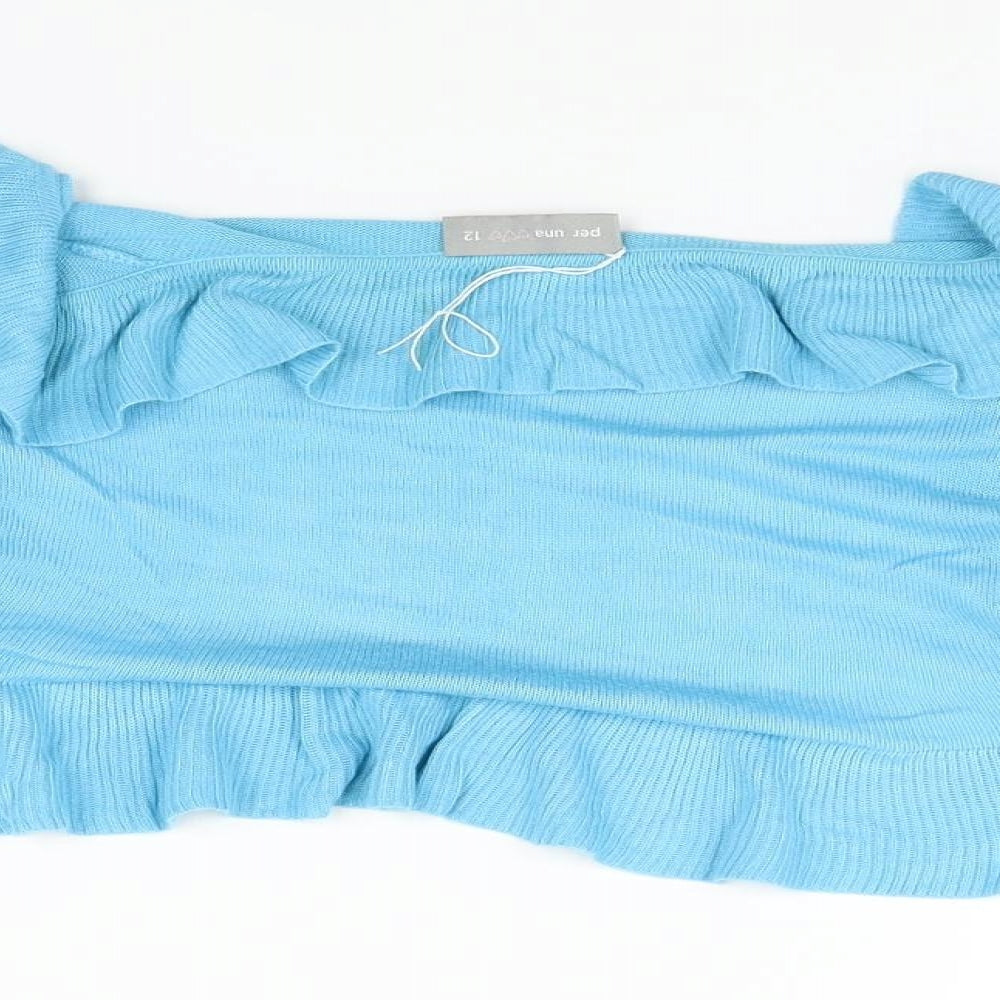 Per Una Womens Blue   Cardigan Jumper Size 12