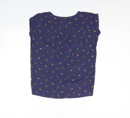 Womens UK Size 6 NEXT Blue Basic Blouse