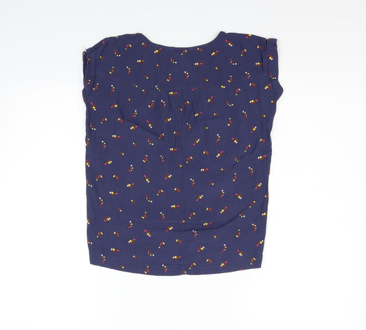 Womens UK Size 6 NEXT Blue Basic Blouse