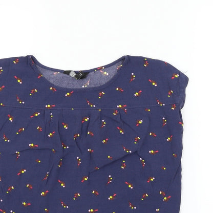 Womens UK Size 6 NEXT Blue Basic Blouse