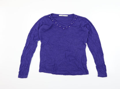 ble Womens Blue   Pullover Jumper Size M