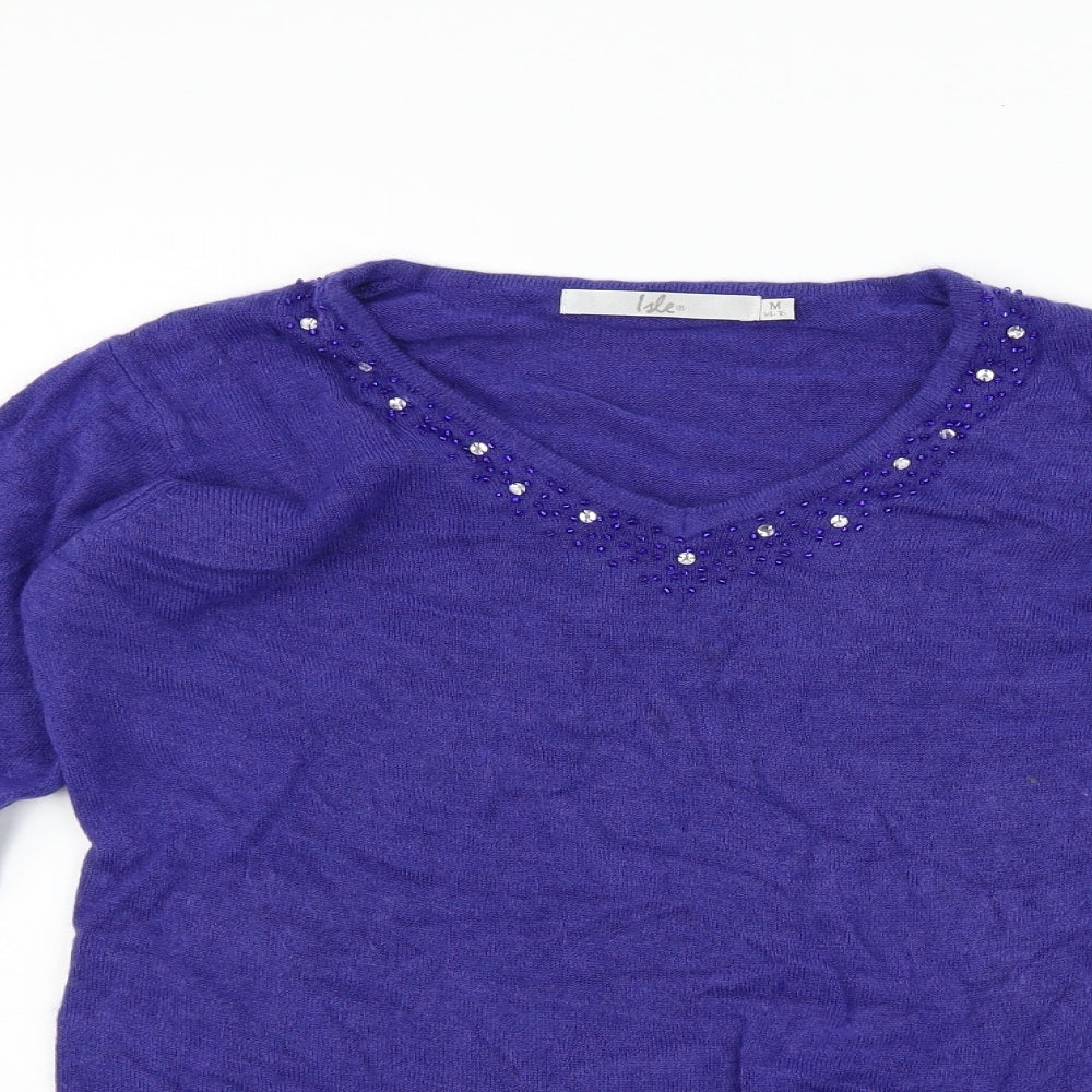 ble Womens Blue   Pullover Jumper Size M