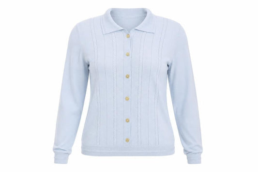 Womens UK Size 12 Marks and Spencer Blue Basic Polo