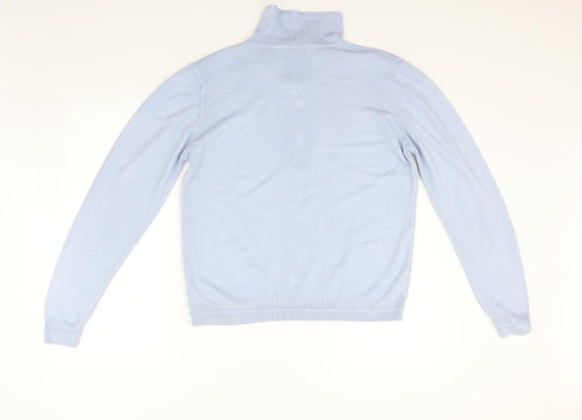 Womens UK Size 12 Marks and Spencer Blue Basic Polo