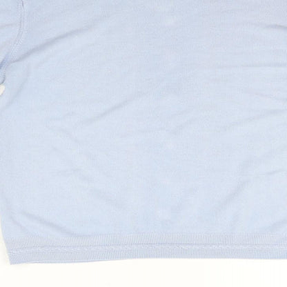 Womens UK Size 12 Marks and Spencer Blue Basic Polo