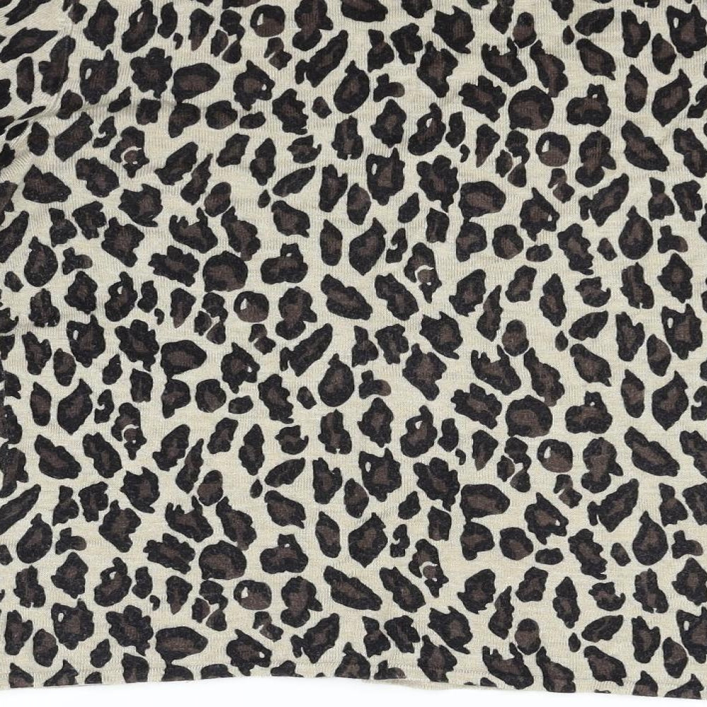 Alex & co Womens Beige Animal Print  Pullover Jumper Size 16