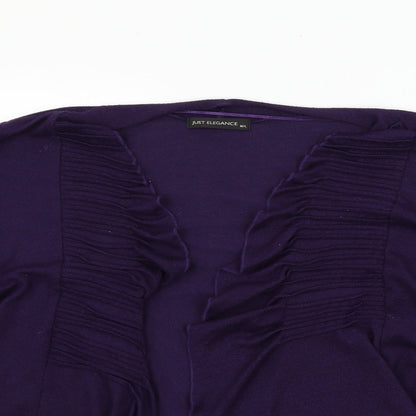 Just Elegance Womens Purple   Cardigan Jumper Size M