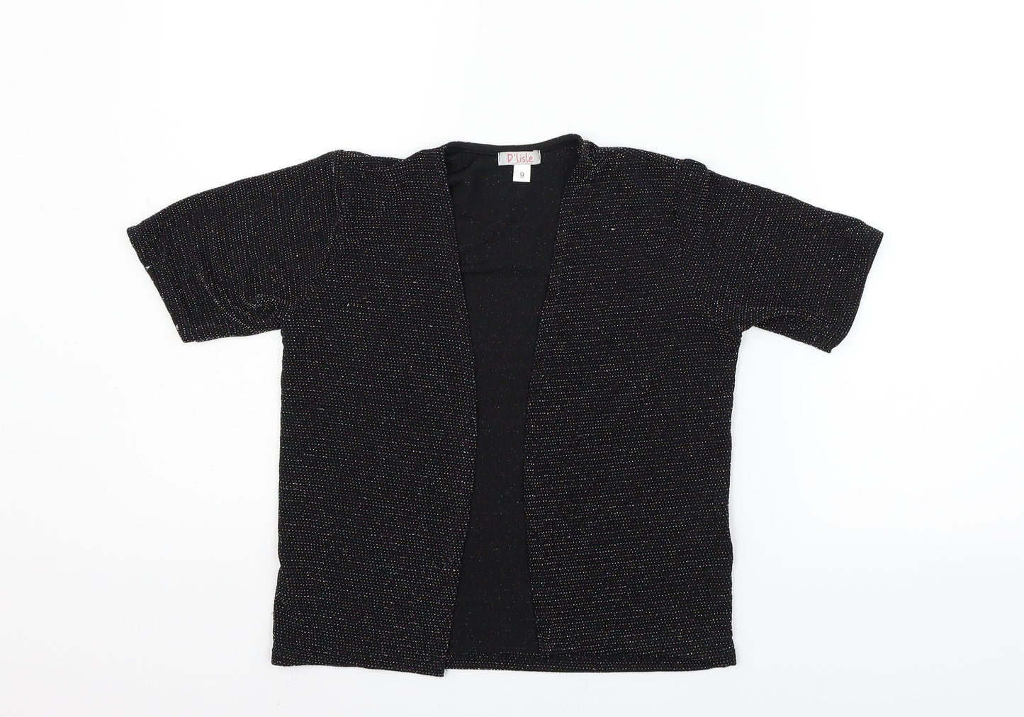 D'lisle Girls Black   Cardigan Jumper Size 9 Years