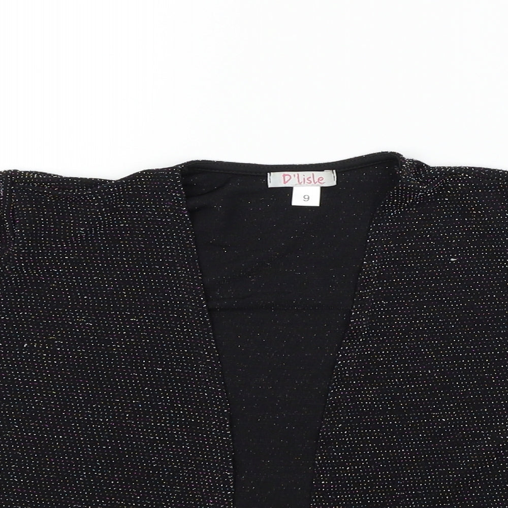 D'lisle Girls Black   Cardigan Jumper Size 9 Years