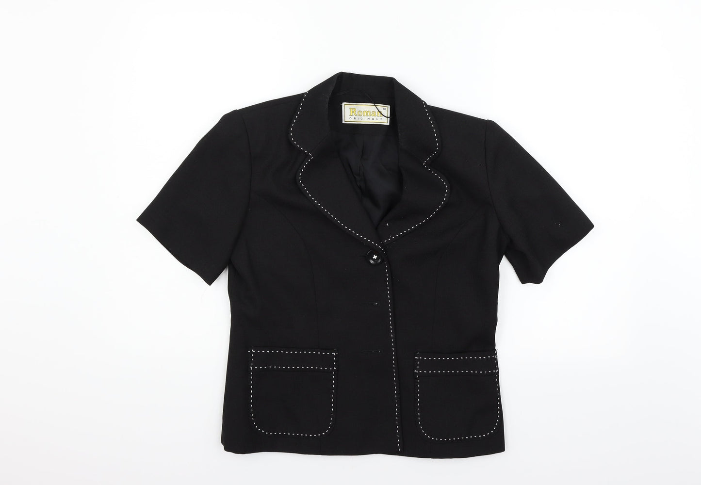 Womens UK Size 10 Roman Black Jacket