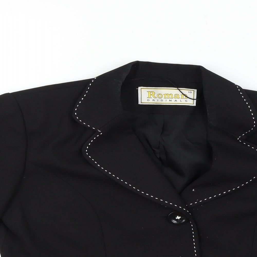 Womens UK Size 10 Roman Black Jacket