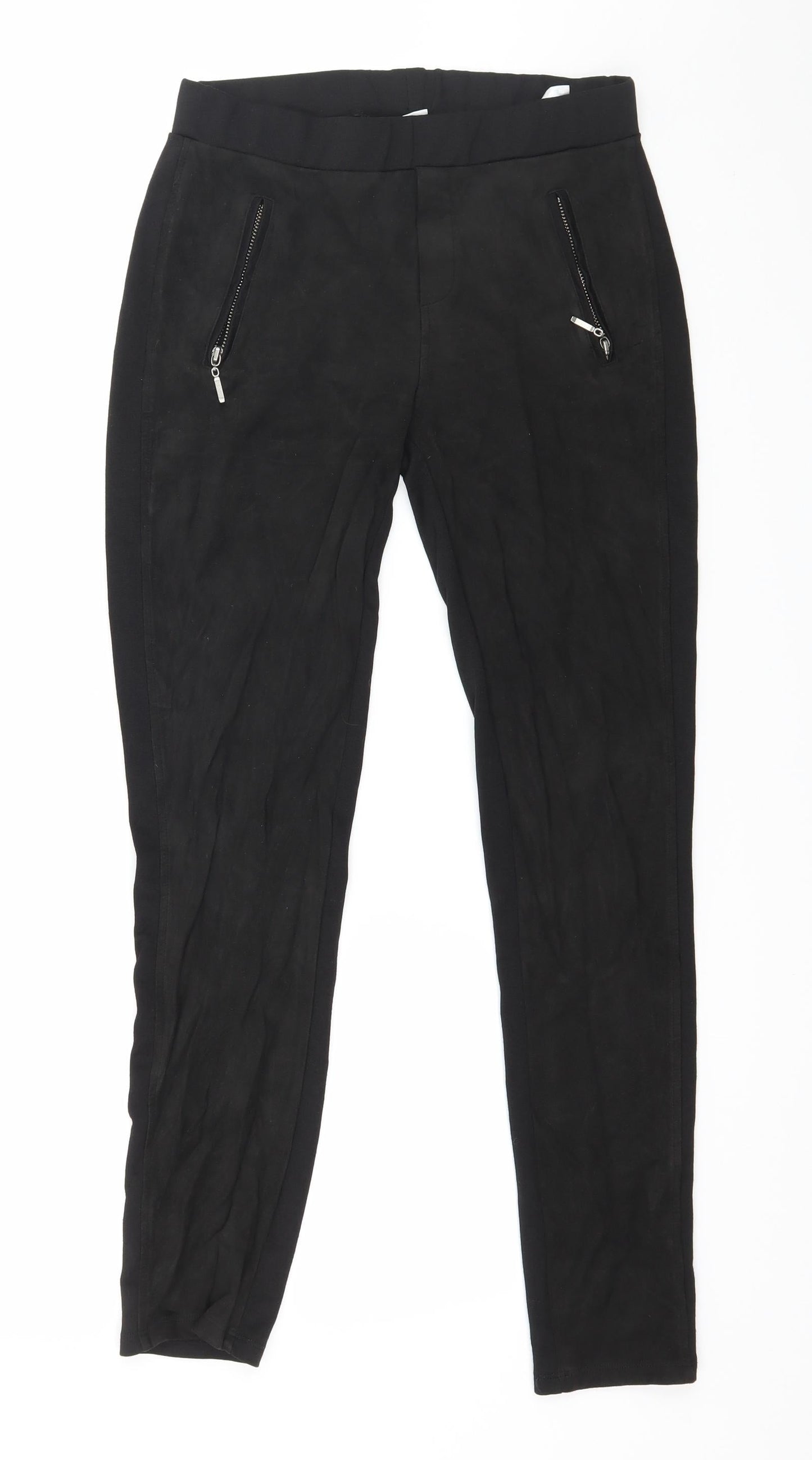 Yessica Womens Black  Jersey Capri Leggings Size 30 in L25 in