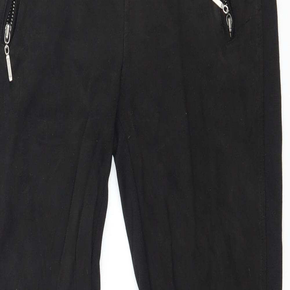 Yessica Womens Black  Jersey Capri Leggings Size 30 in L25 in