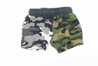 NEXT Boys Green Camouflage Jersey Jogger Trousers Size 12-18 Months