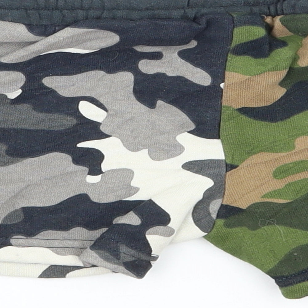 NEXT Boys Green Camouflage Jersey Jogger Trousers Size 12-18 Months