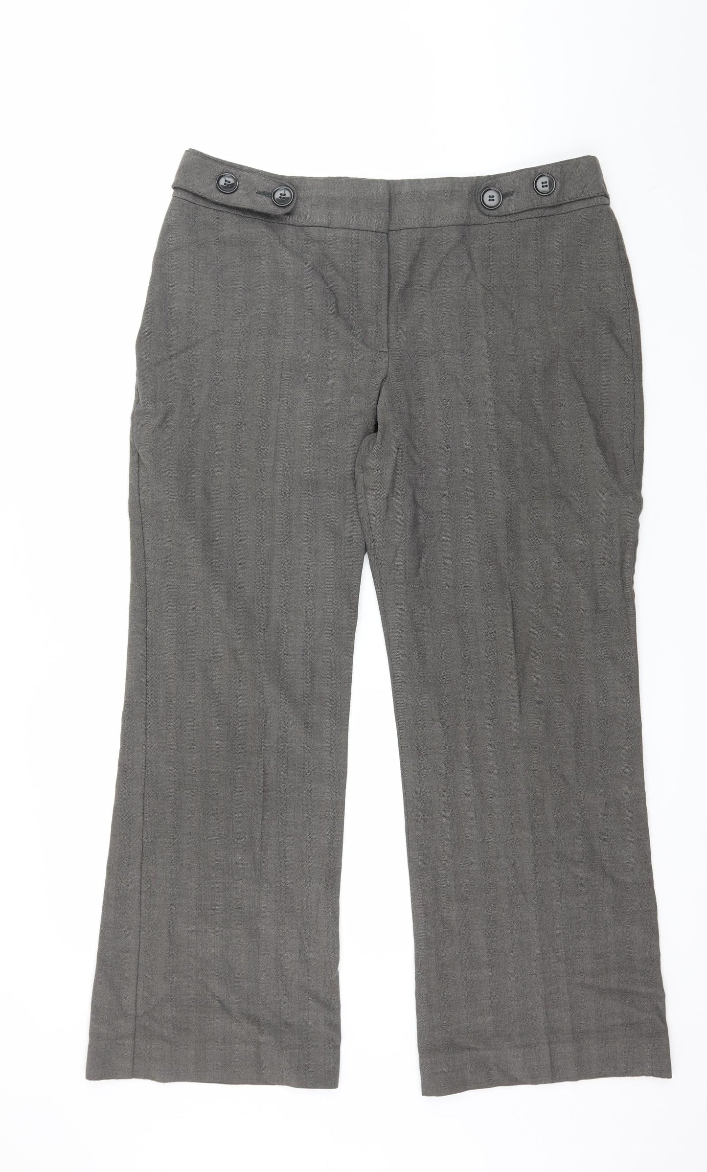 Womens UK Size 16 Marks and Spencer Regular Fit  Grey Trousers