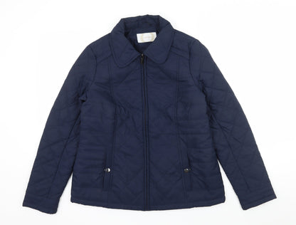 Womens UK Size 12 BHS Blue Puffer Jacket