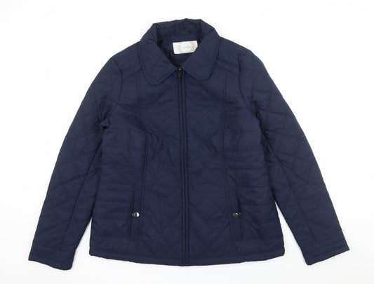 Womens UK Size 12 BHS Blue Puffer Jacket