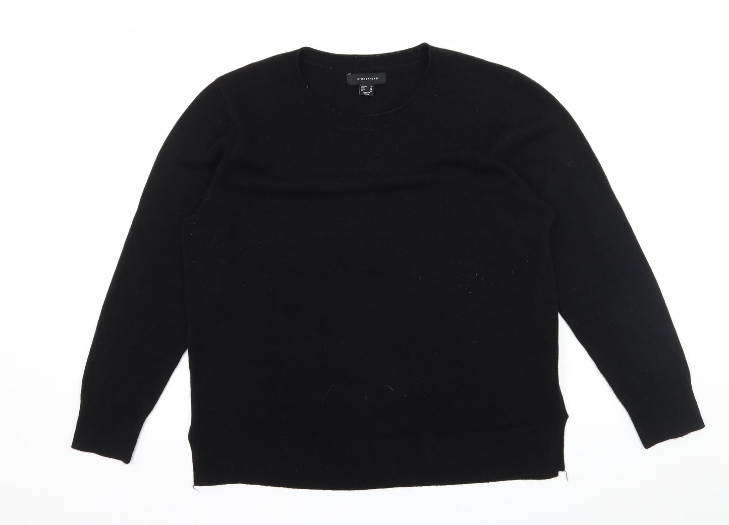 Atmopshere Womens Black  Knit Pullover Jumper Size 10