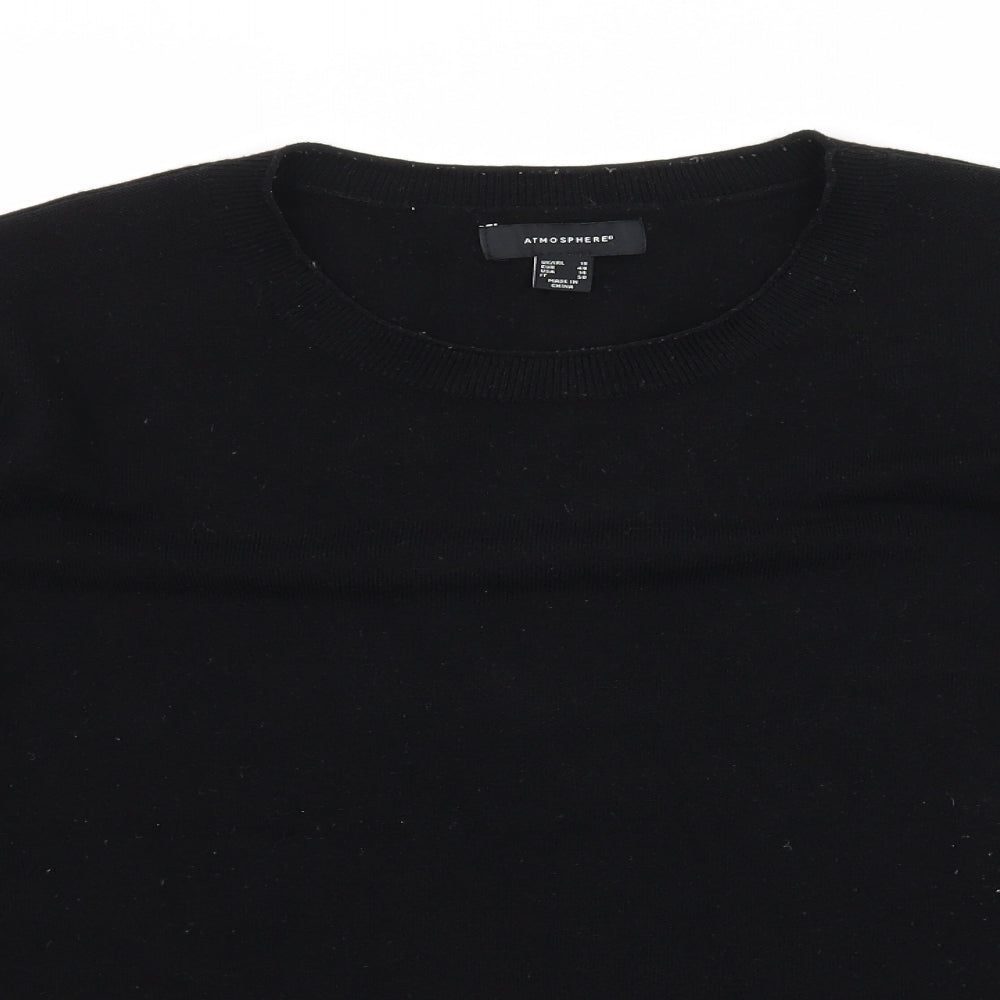 Atmopshere Womens Black  Knit Pullover Jumper Size 10