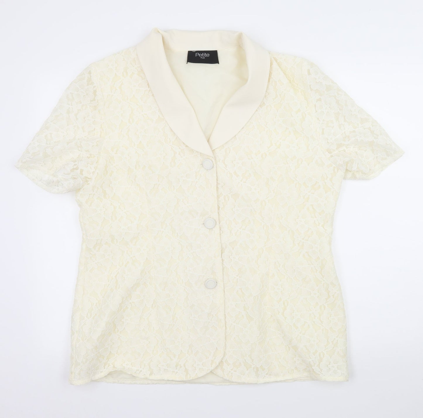 Petite Plus Womens Ivory  Lace Jacket  Size 18