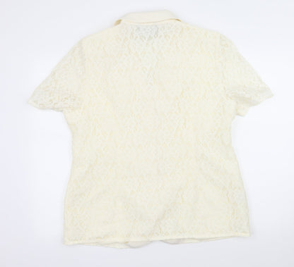 Petite Plus Womens Ivory  Lace Jacket  Size 18