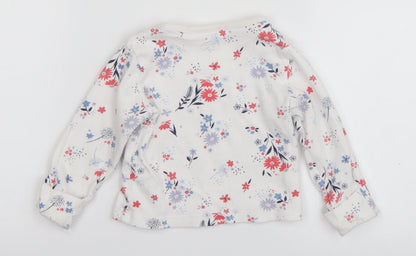 George Baby White Floral  Basic T-Shirt Size 6-9 Months