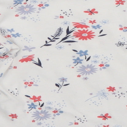 George Baby White Floral  Basic T-Shirt Size 6-9 Months