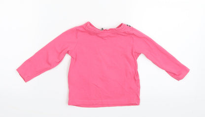 Pep & Co Girls Pink   Basic T-Shirt Size 9-12 Months