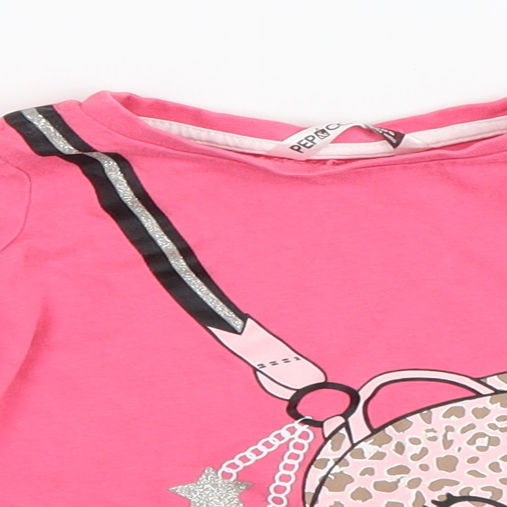 Pep & Co Girls Pink   Basic T-Shirt Size 9-12 Months