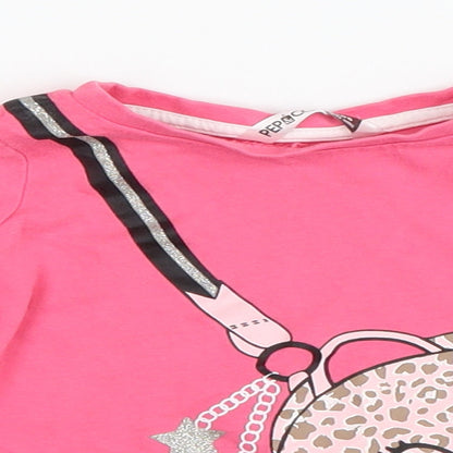 Pep & Co Girls Pink   Basic T-Shirt Size 9-12 Months