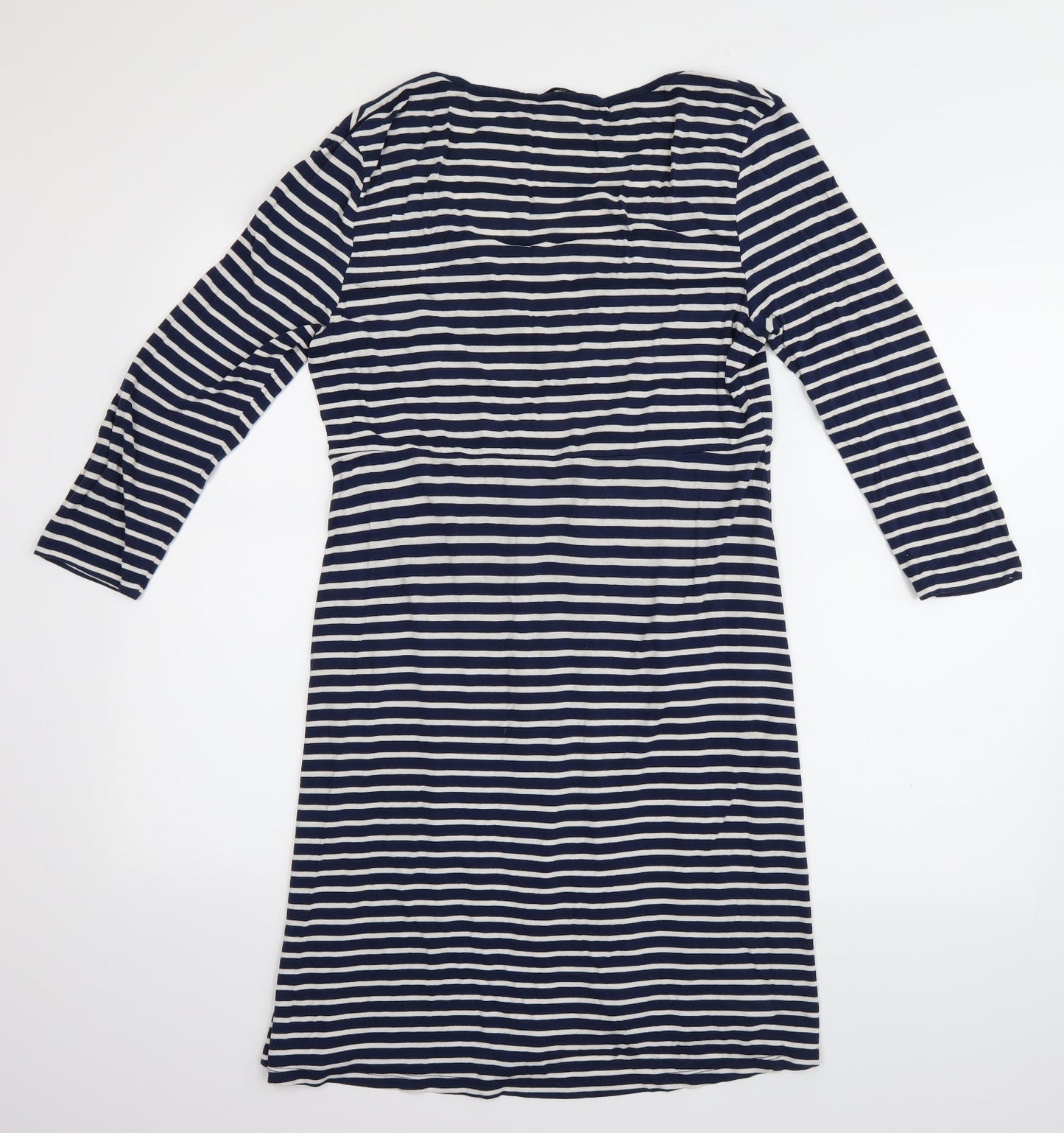 TU Womens Blue Striped  A-Line  Size 12