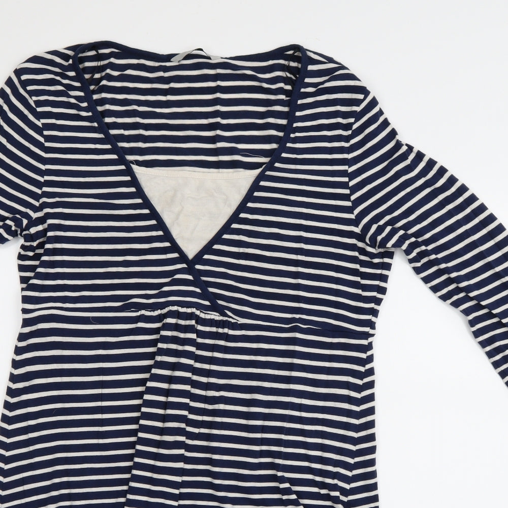 TU Womens Blue Striped  A-Line  Size 12