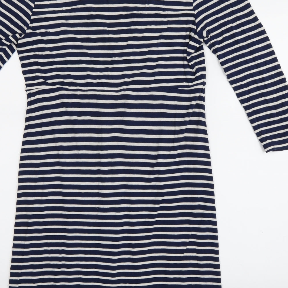 TU Womens Blue Striped  A-Line  Size 12